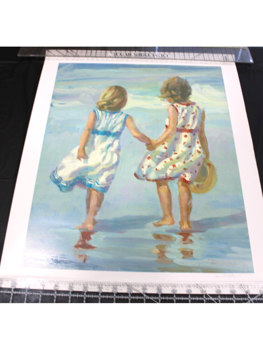 Vintage Lucille Raad Little Ladies HTF #d Signed Seriograph 20x24 Unframed